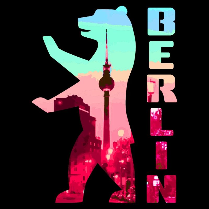 Silhouette de néon d’ours de Berlin