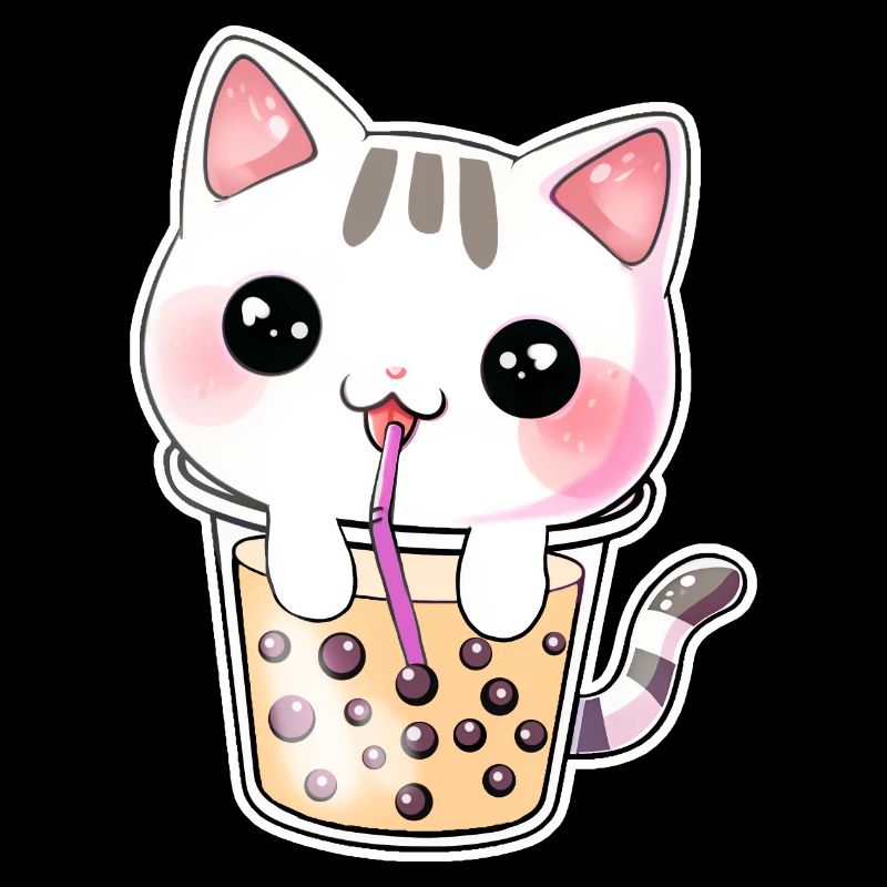 Kawaii Bubble Tea Katze
