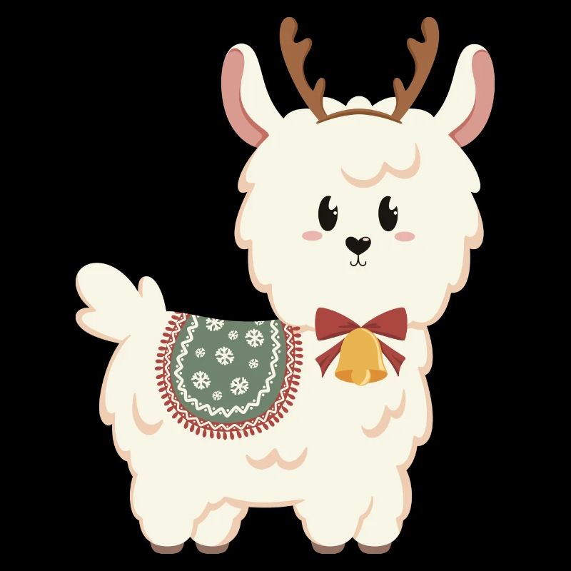 White alpaca for Christmas