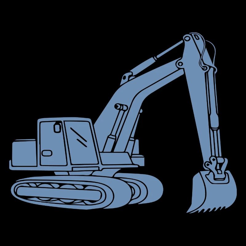 Bagger Silhouette Baugeräteführer Tiefbau