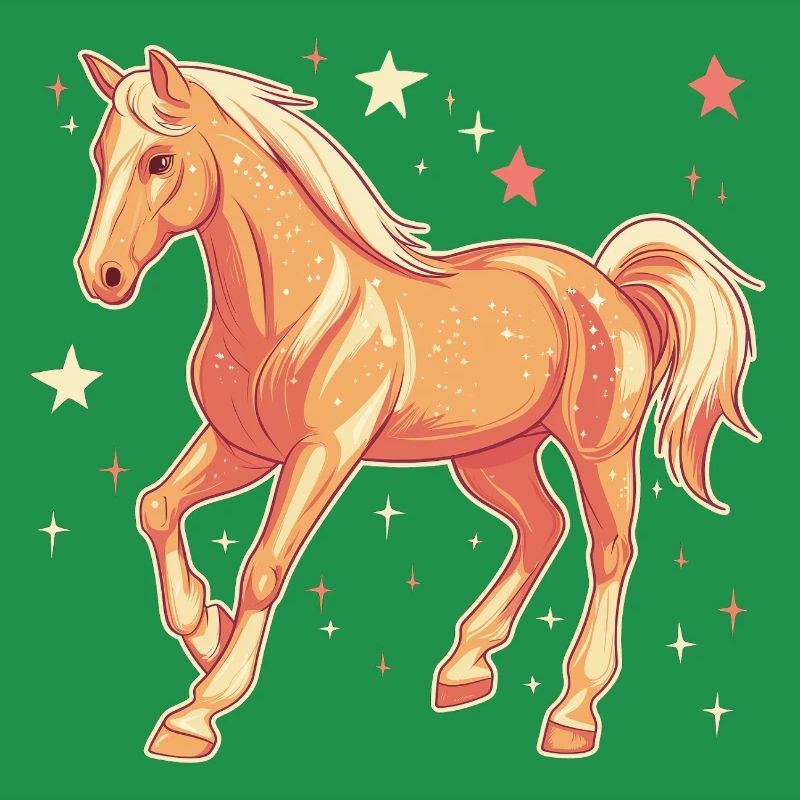 Pferd mit Sternen