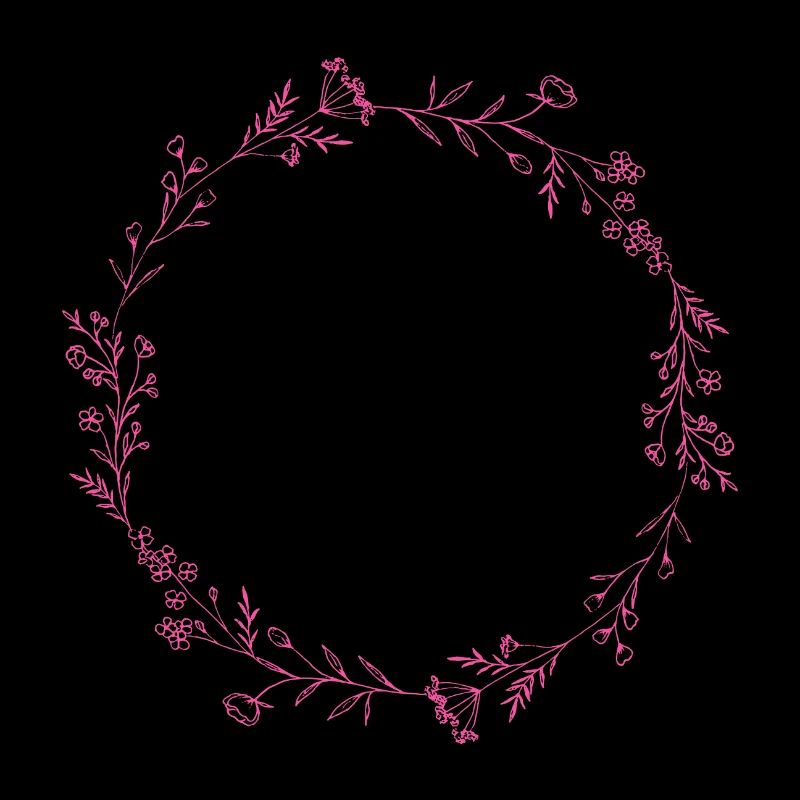 Cercle de fleurs de fleurs roses