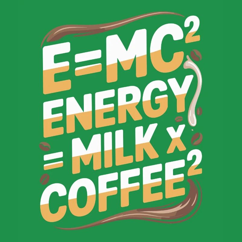 E=MC2 Physics Saying Caffeine Nerd Energy Coffee