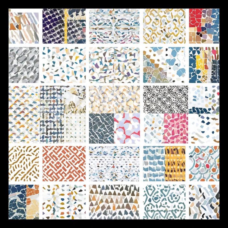 Abstract Mosaic Pattern Art Collection