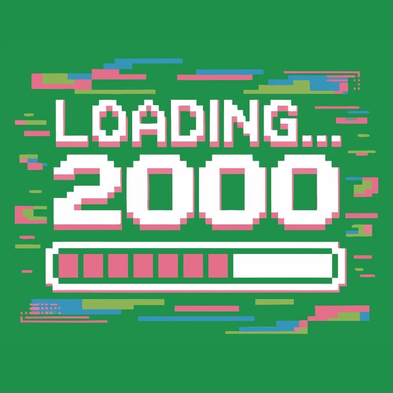 Pixel Retro Design Loading 2000