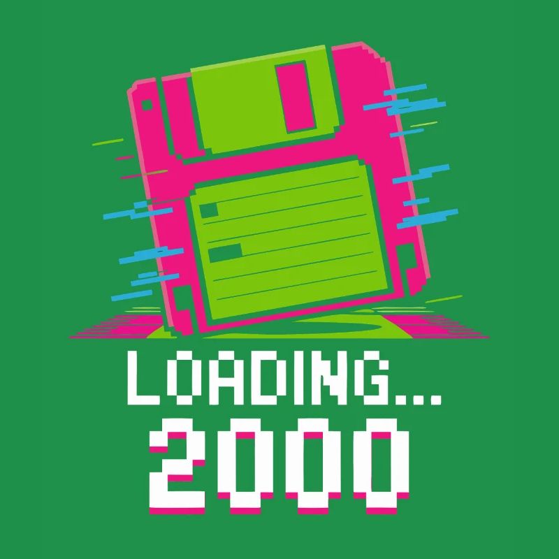 Loading 2000 Disketten-Design Retro Pixel Design