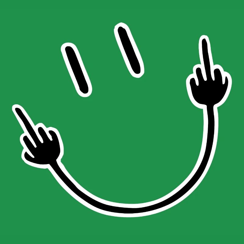 Gesicht mit Mittelfinger-Geste