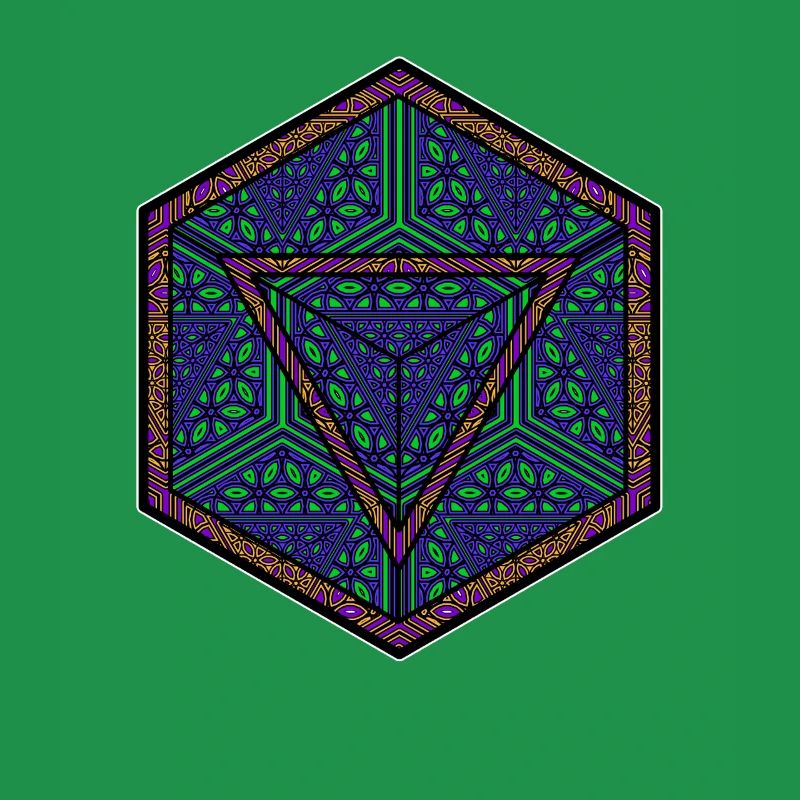 Mandala Kaleidoscope Triangle Pattern Psychedelic