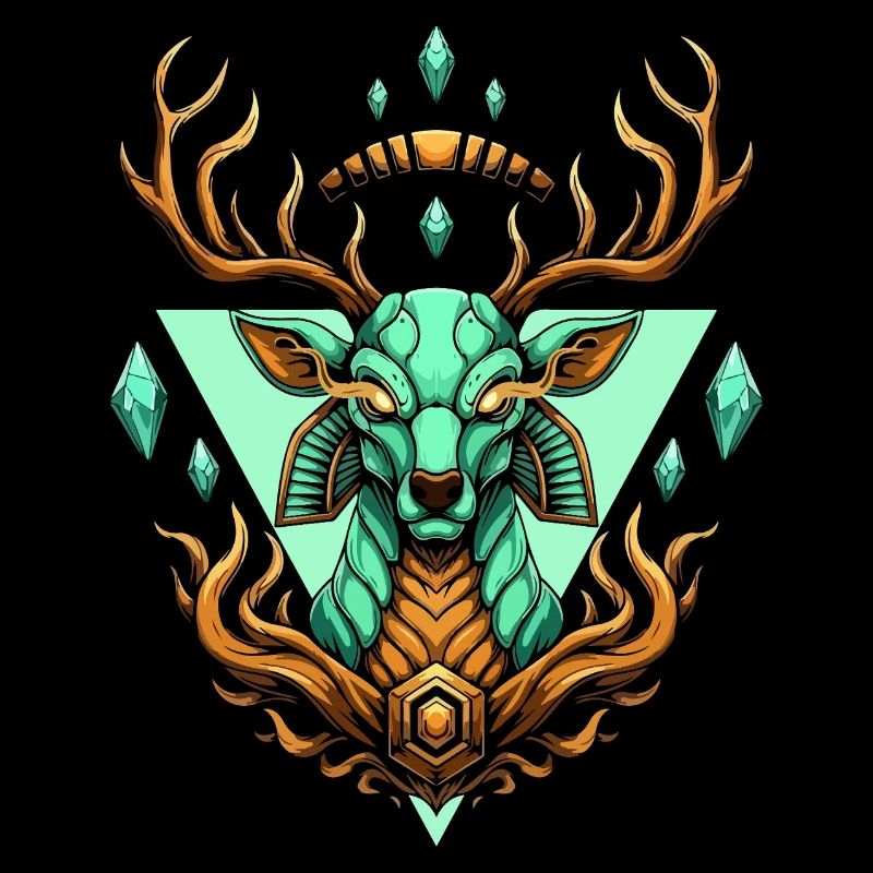Green Crystal Deer