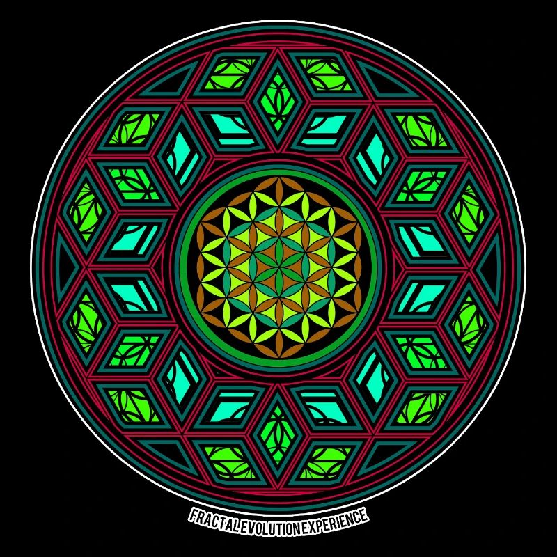 Fractal Evolution Kaleidoskop Mandala Muster Yoga
