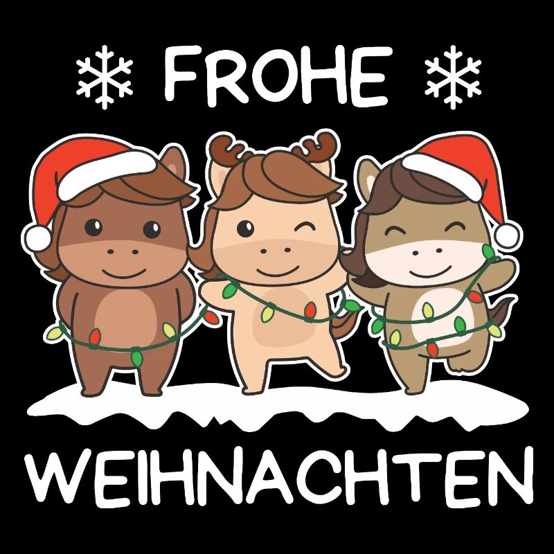 Frohe Weihnachten Pferd Heiligabend Pferde