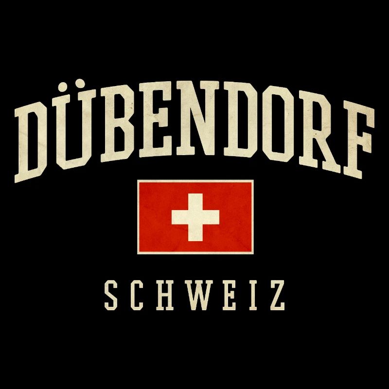 Dübendorf Schweiz Design mit Flagge