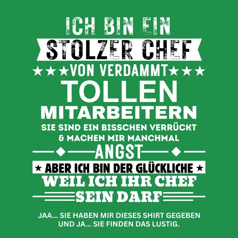 Stolzer Chef von tollen Mitarbeitern Geschenk