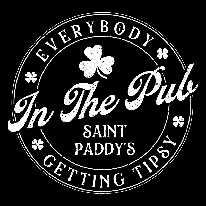 Alle im Pub werden angetrunken in St Pats