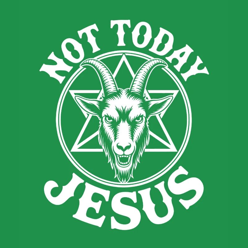 Gothic goat head with pentagram