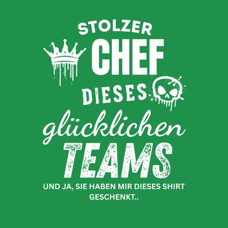 Stolzer Chef des glücklichen Teams Chef Geschenk
