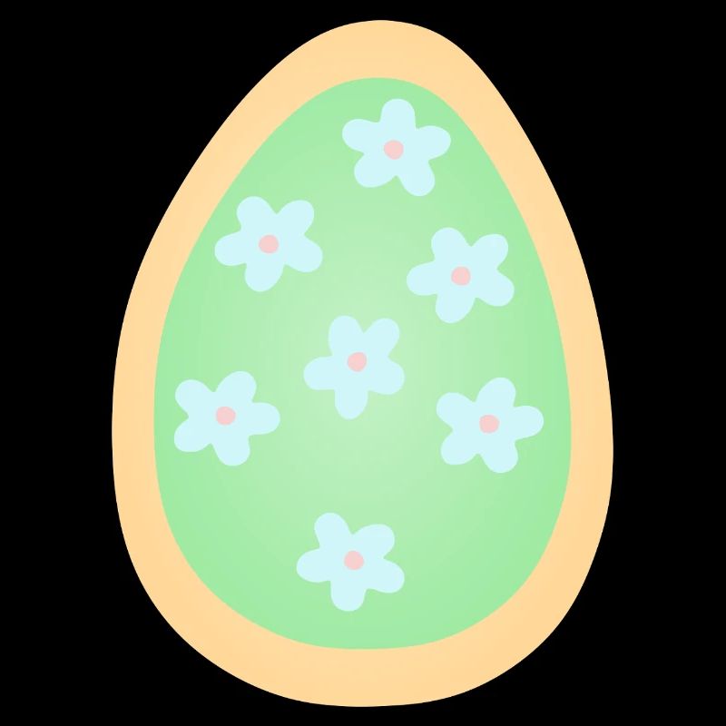 Pastel Floral Egg Pattern