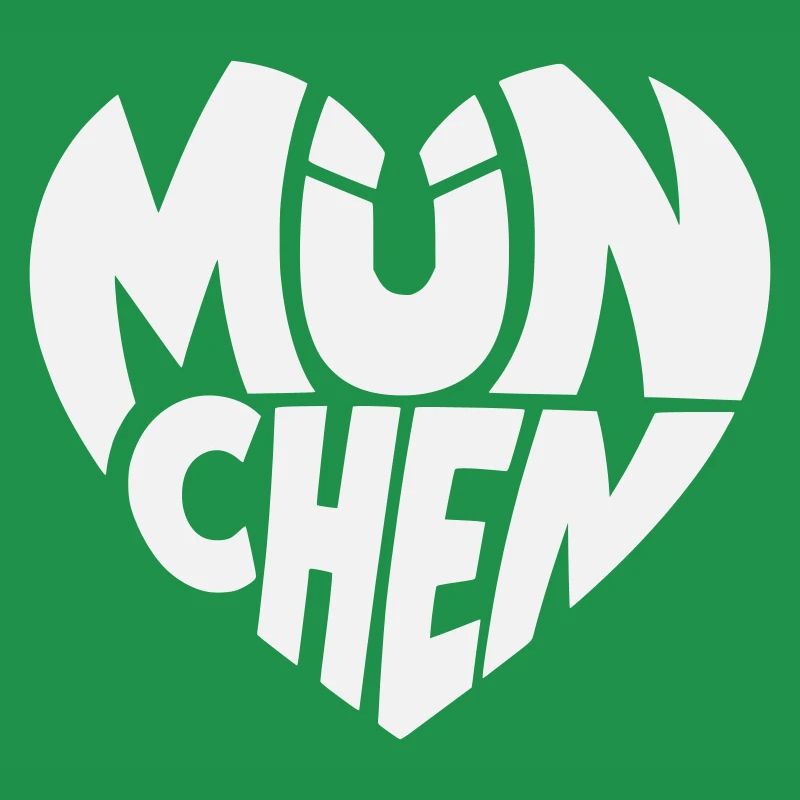 München Herzlogo Typografie