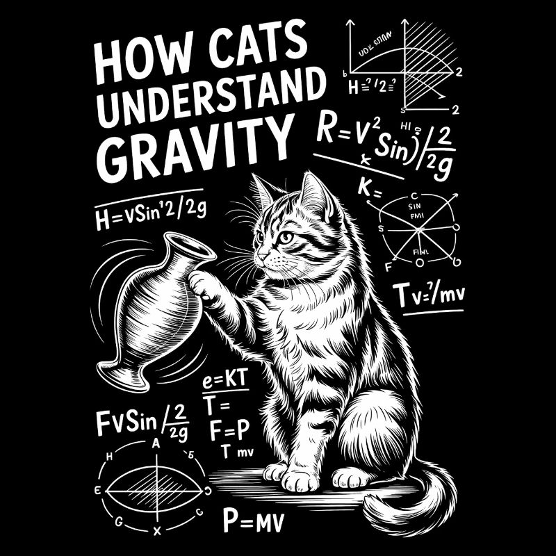 Dictions de chats de physique Blague de maths Cadeau de physique