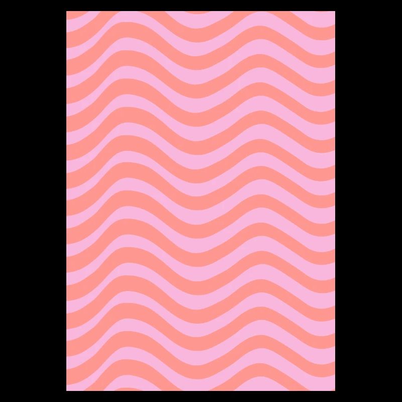 Stripe Wave Pattern - Pink Customizable