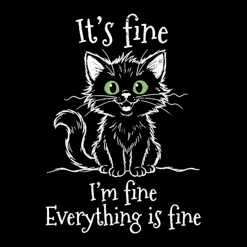It's Fine I'm Fine Everything is Fine Katzen