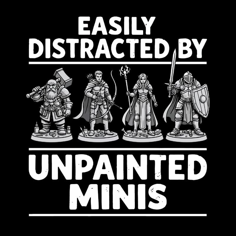 Unbemalte Minis lenken ab