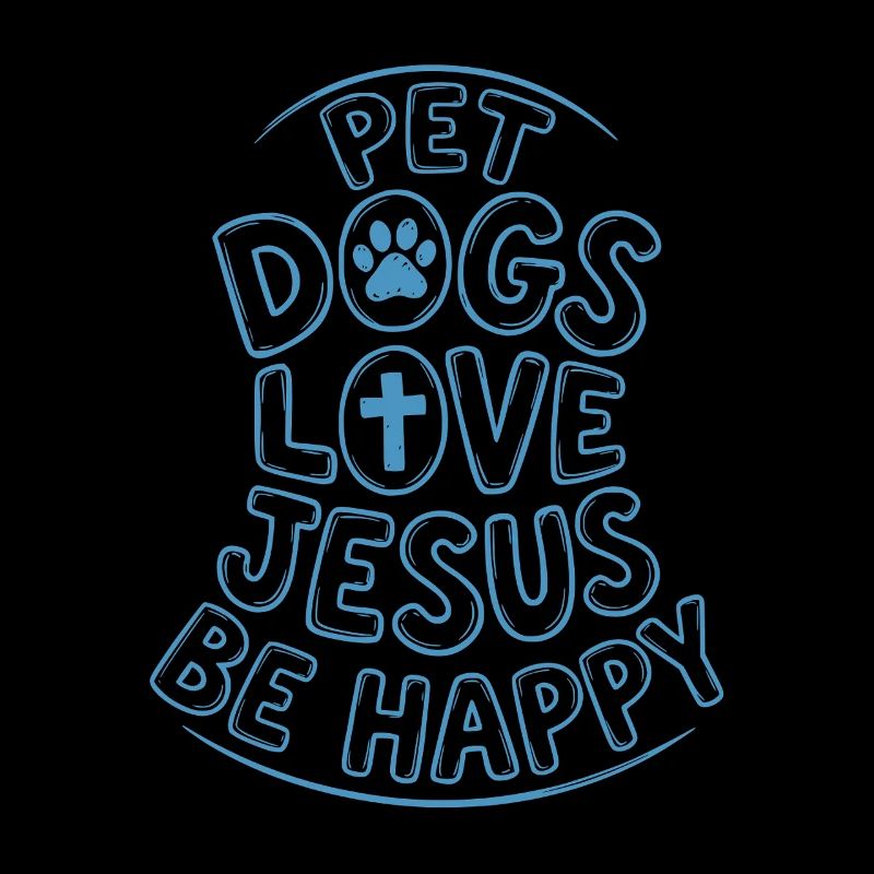 Les chiens de compagnie aiment Jésus Sois heureux