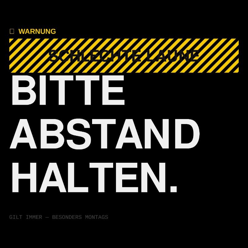 BITTE ABSTAND HALTEN Warnhinweis