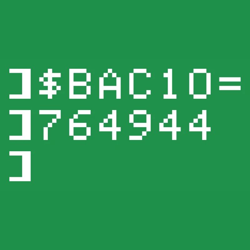 Bacio BAC10 8-bits Esadecimal Code Nerd Pixel Art