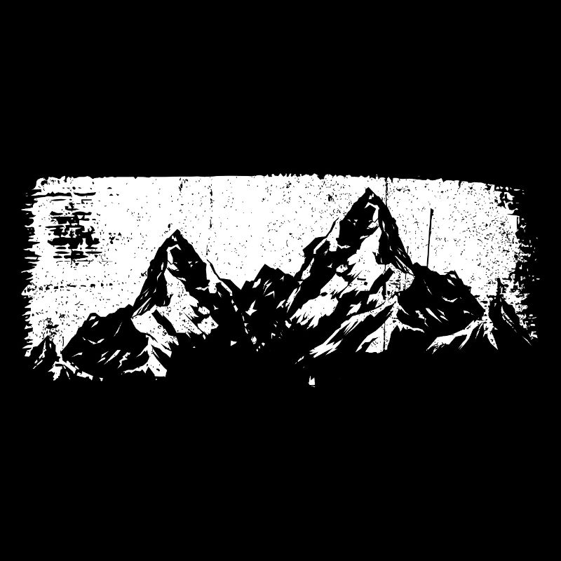 Schneegipfel-Silhouette
