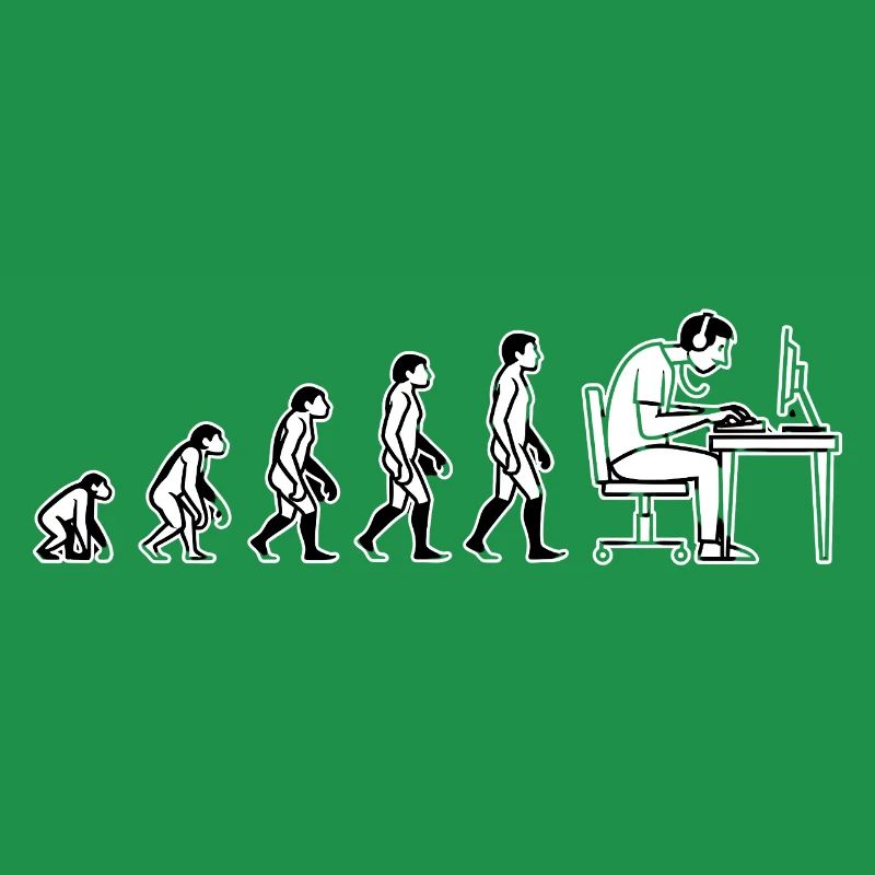 Evolution endet am Computer – Humor Design