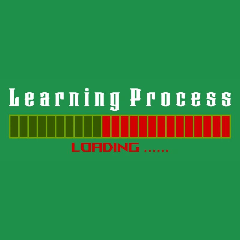 Learning Process Loading black shirt
