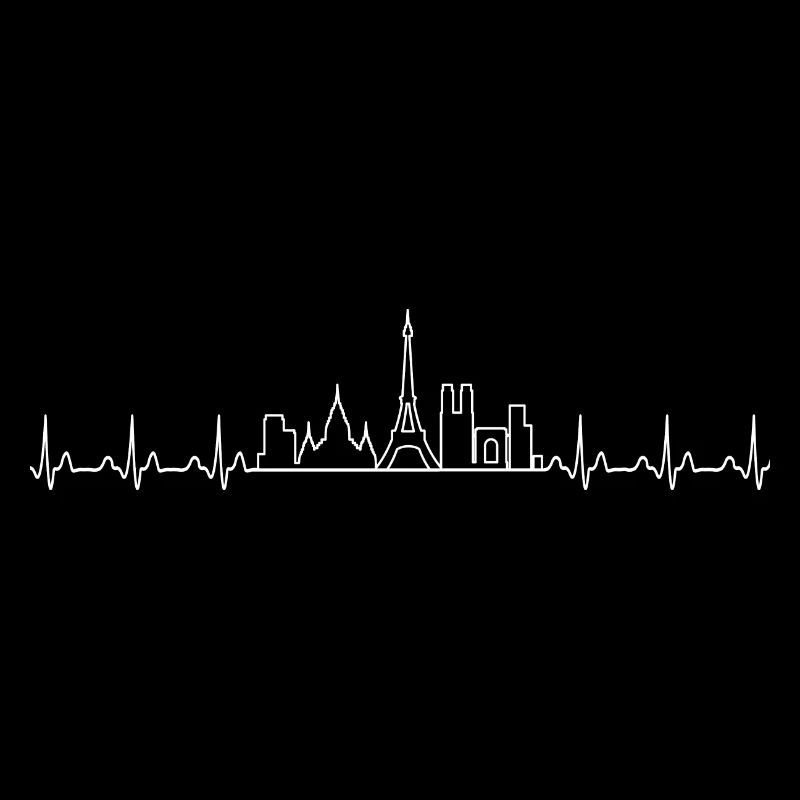Conception du rythme cardiaque du skyline de Paris