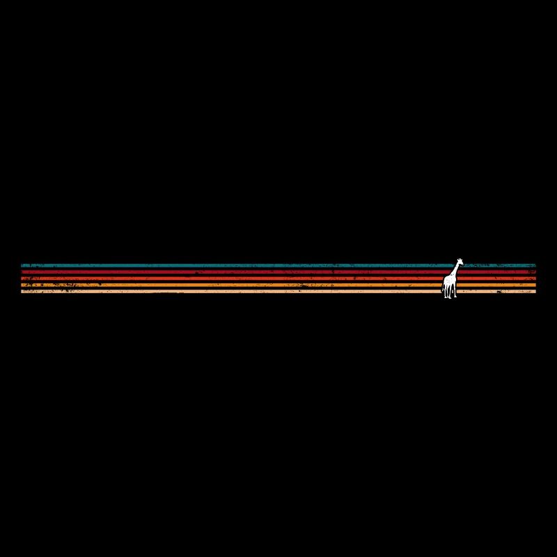 Giraffe on Colourful Stripe Backdrop