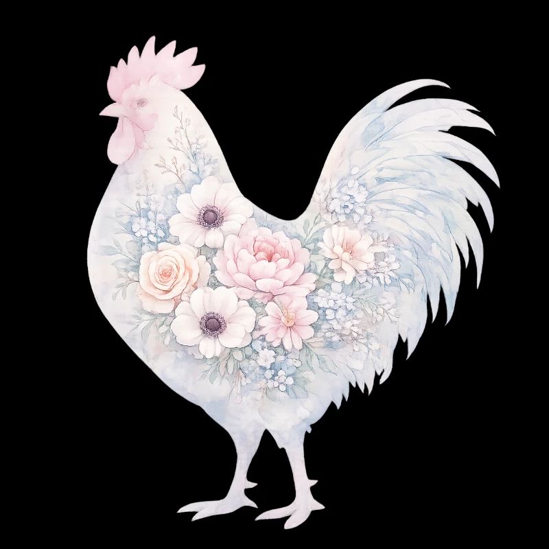 Hahn Blumen Aquarell