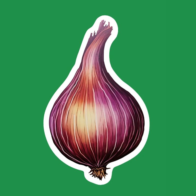 Red Onion Illustration – Vintage Kitchen