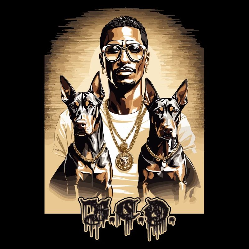 Rapper mit Dobermänner