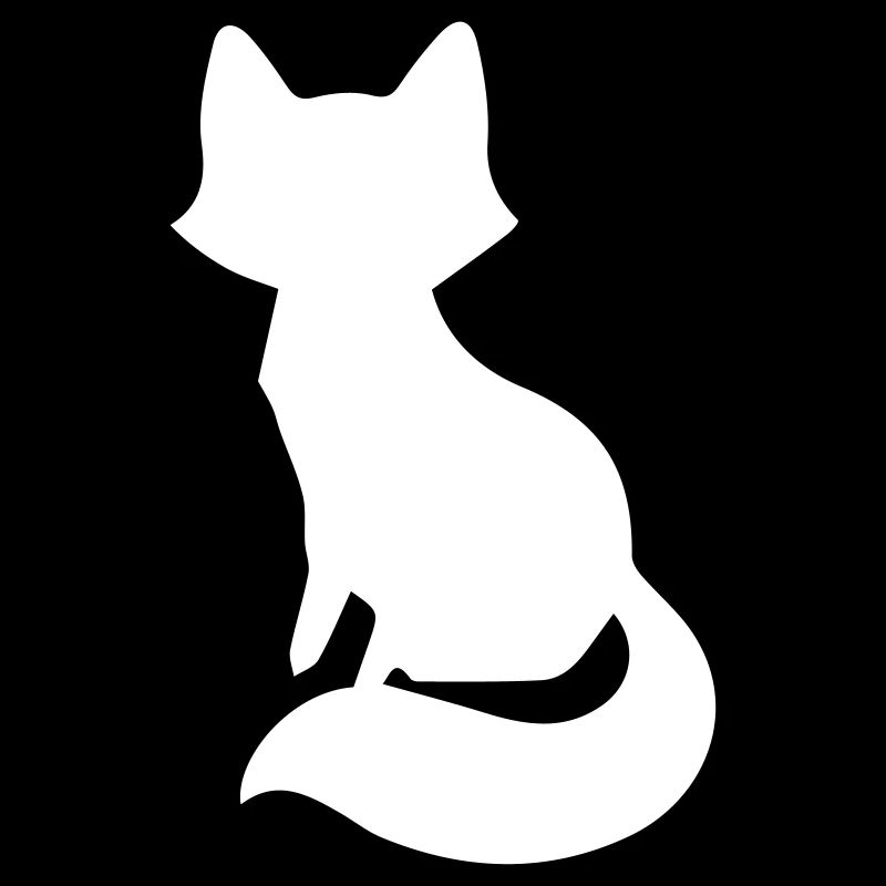 Playful Fox Silhouette Design