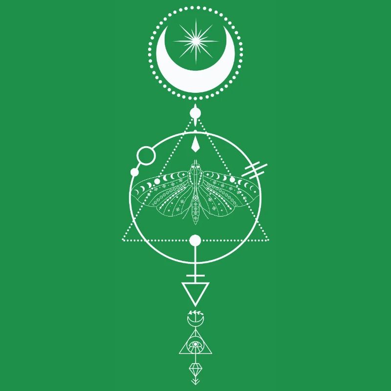 Celestial Moth Alchemy Glyph