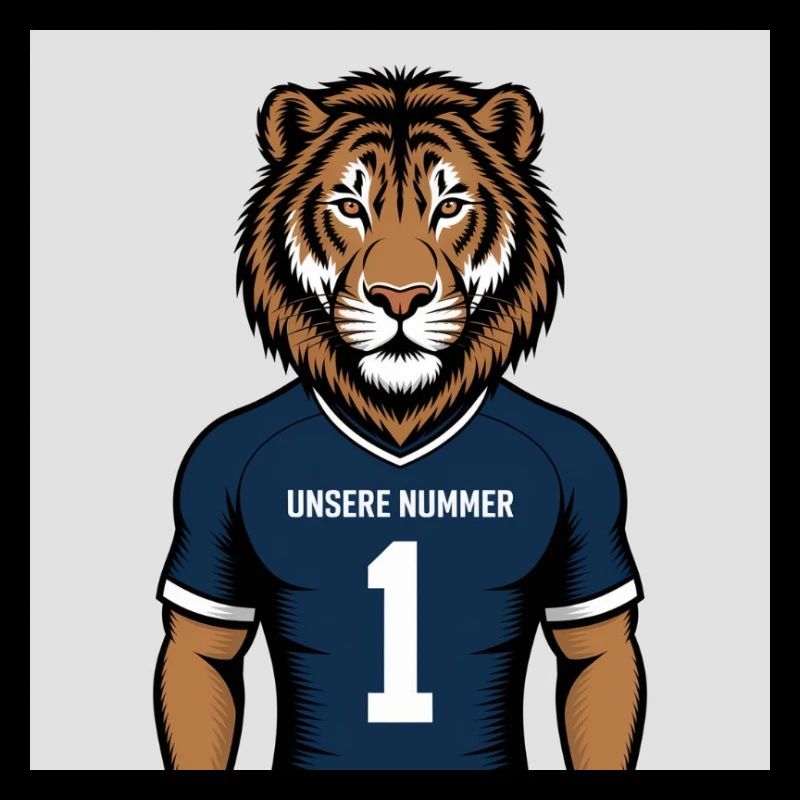 Tiger Maskottchen Jersey Druck