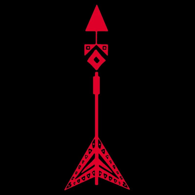 Rotes Symbol eines Pfeils der amerikanischen Ureinwohner