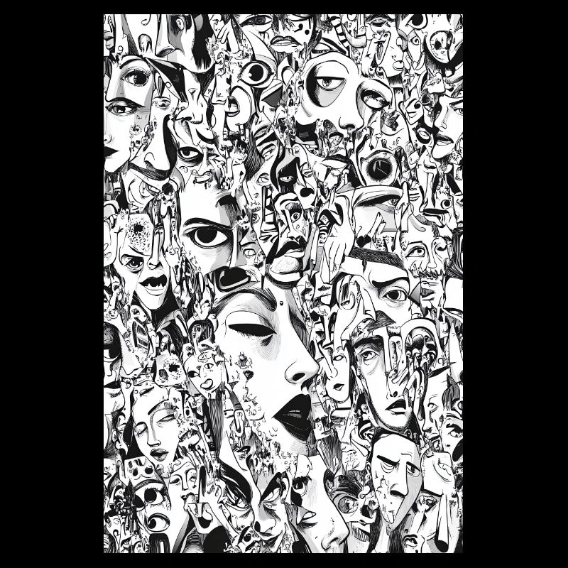 Masken-Mosaik: Gesichtskarussell