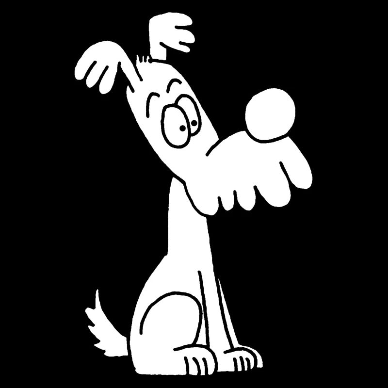 Chien blanc rigolo et mignon
