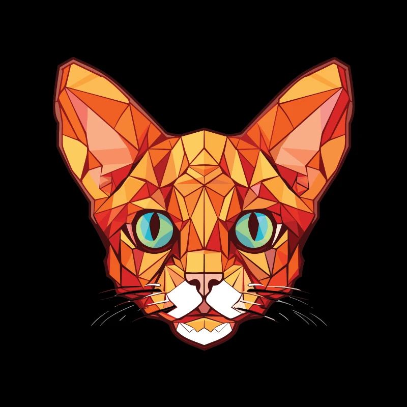 Illustration à l’aquarelle colorée de chat Devon Rex rouge