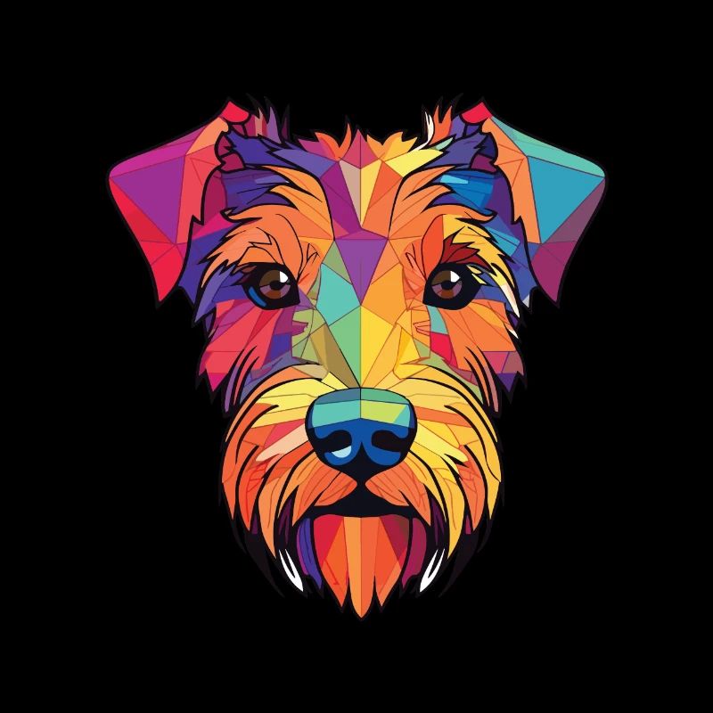 Sporting Lucas Terrier Hunderasse Aquarellglas