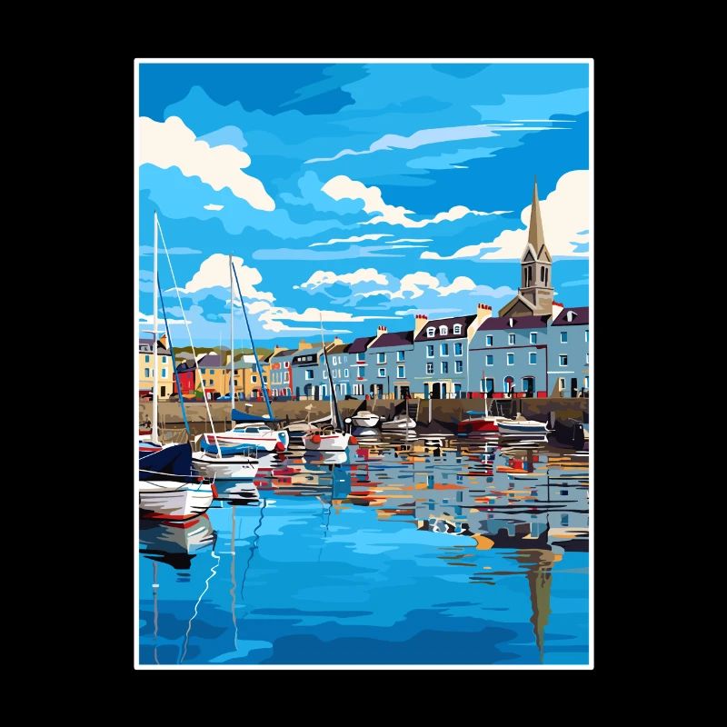 Padstow Harbour Padstowwall Cornouailles affiche de voyage