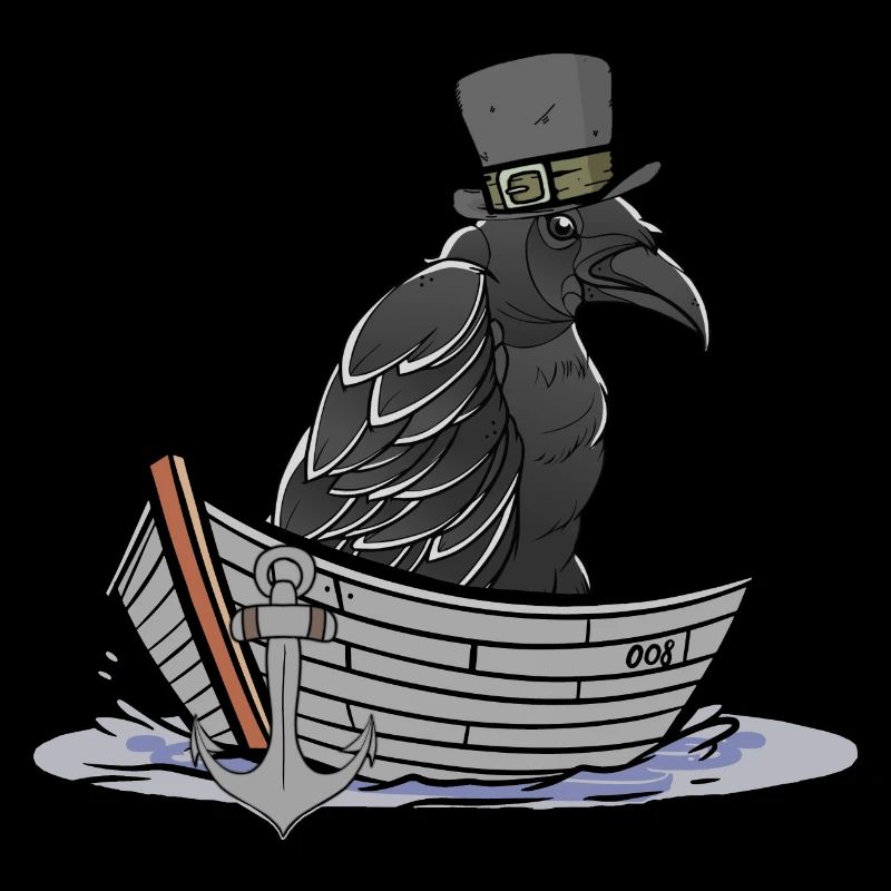 Crow Raven Ferryman Ravens Crows Bateau Bateaux