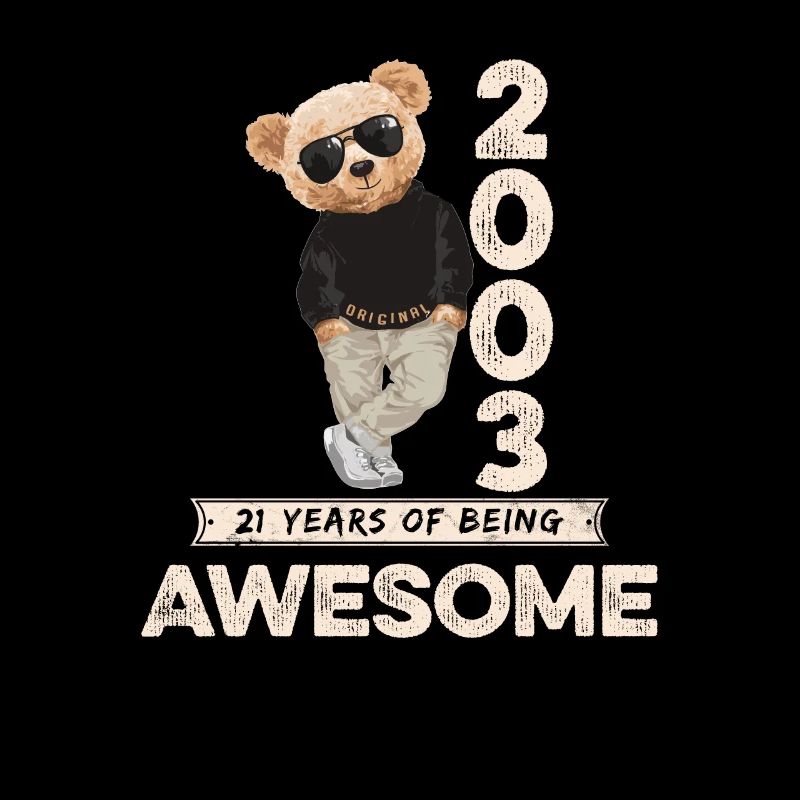2003 Birthday Teddy Bear Being Awesome Orignal