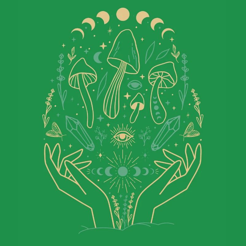 Champignons Boho & Minimalisme Goblincore Esthétique