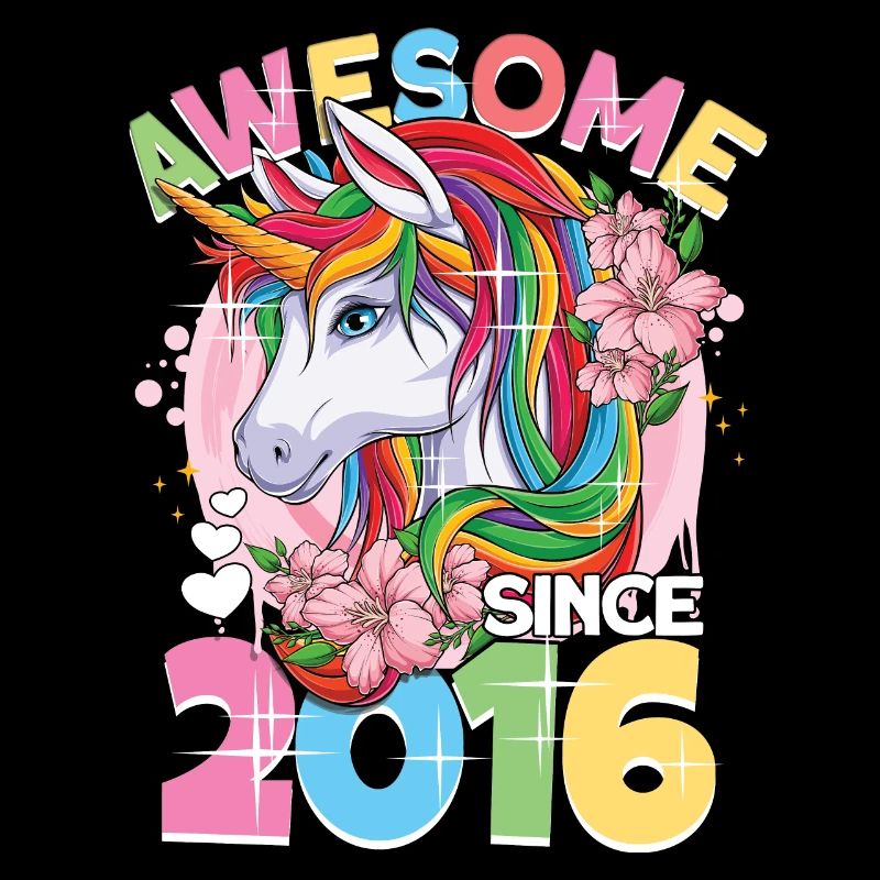 Regenbogen Einhorn 7. Geburtstag Mädchen 7 Jahre